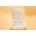 8" 3 Compartment Disposable Plastic Food Packing Box